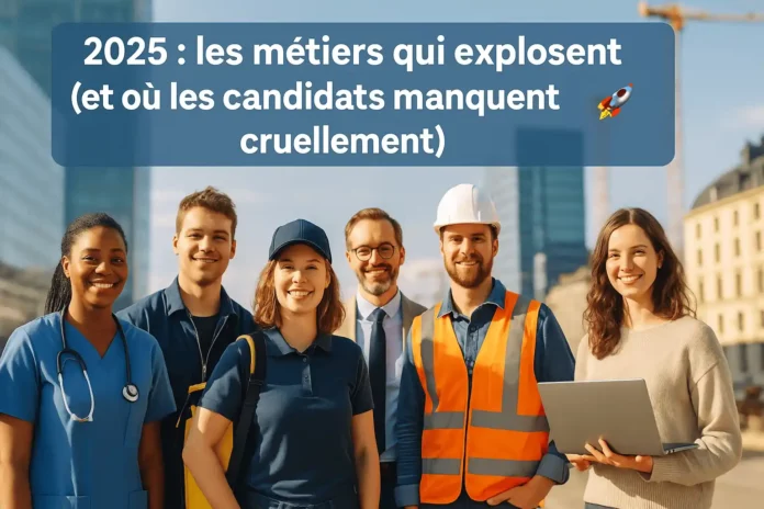 Métiers en tension 2025 : les secteurs qui recrutent massivement en France