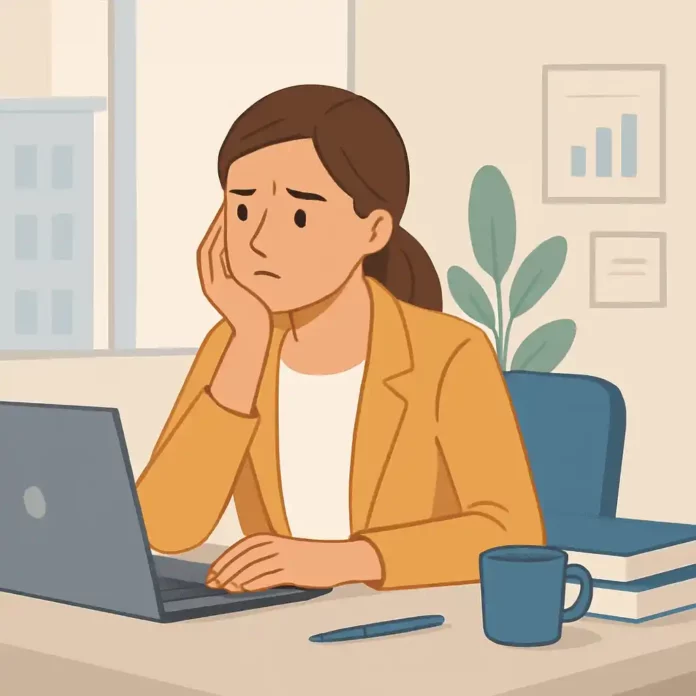 Illustration d’une personne hésitant entre plusieurs choix de carrière, symbolisant la réflexion sur son orientation professionnelle.